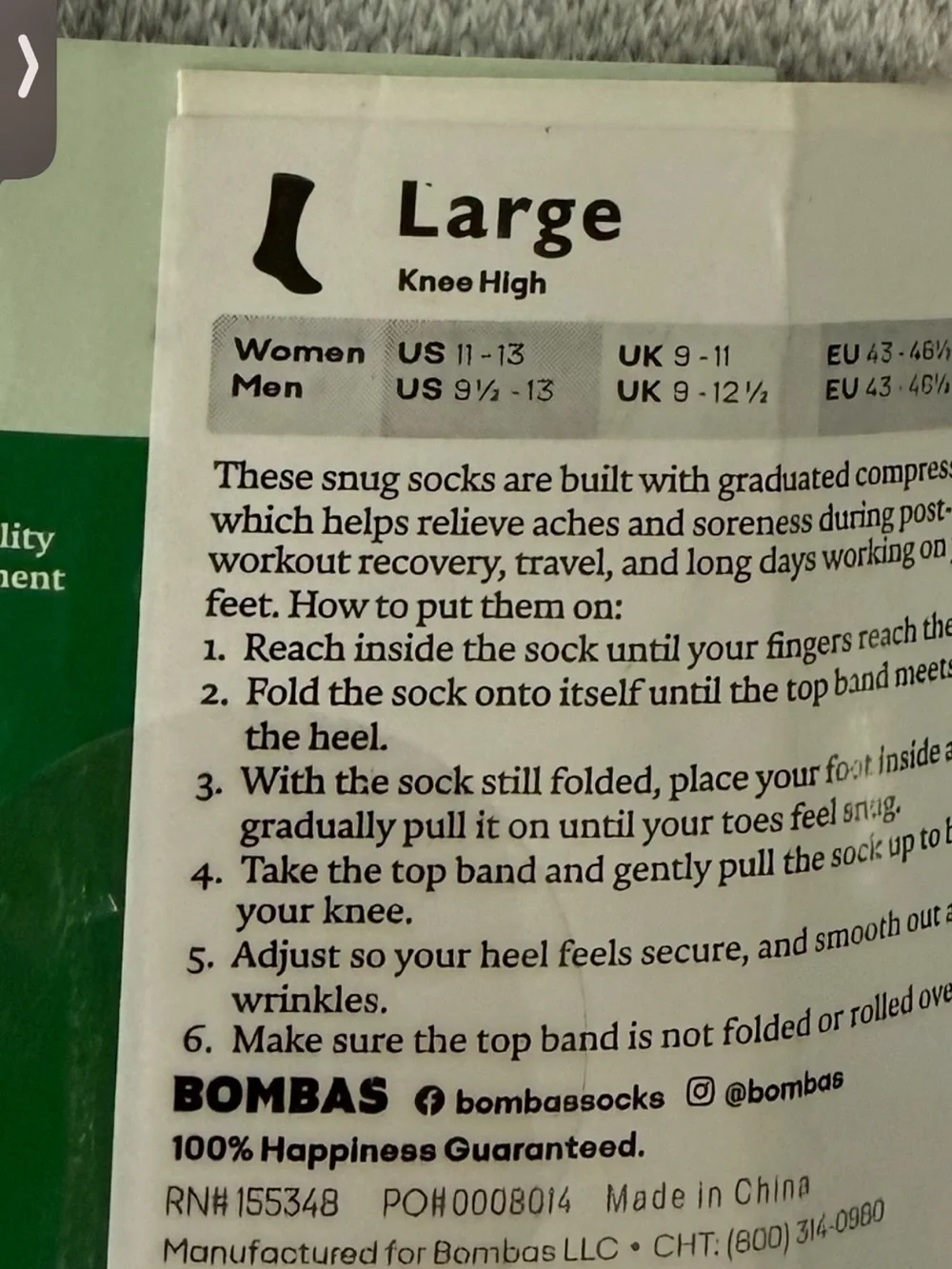 Bombas 2 pair compression socks